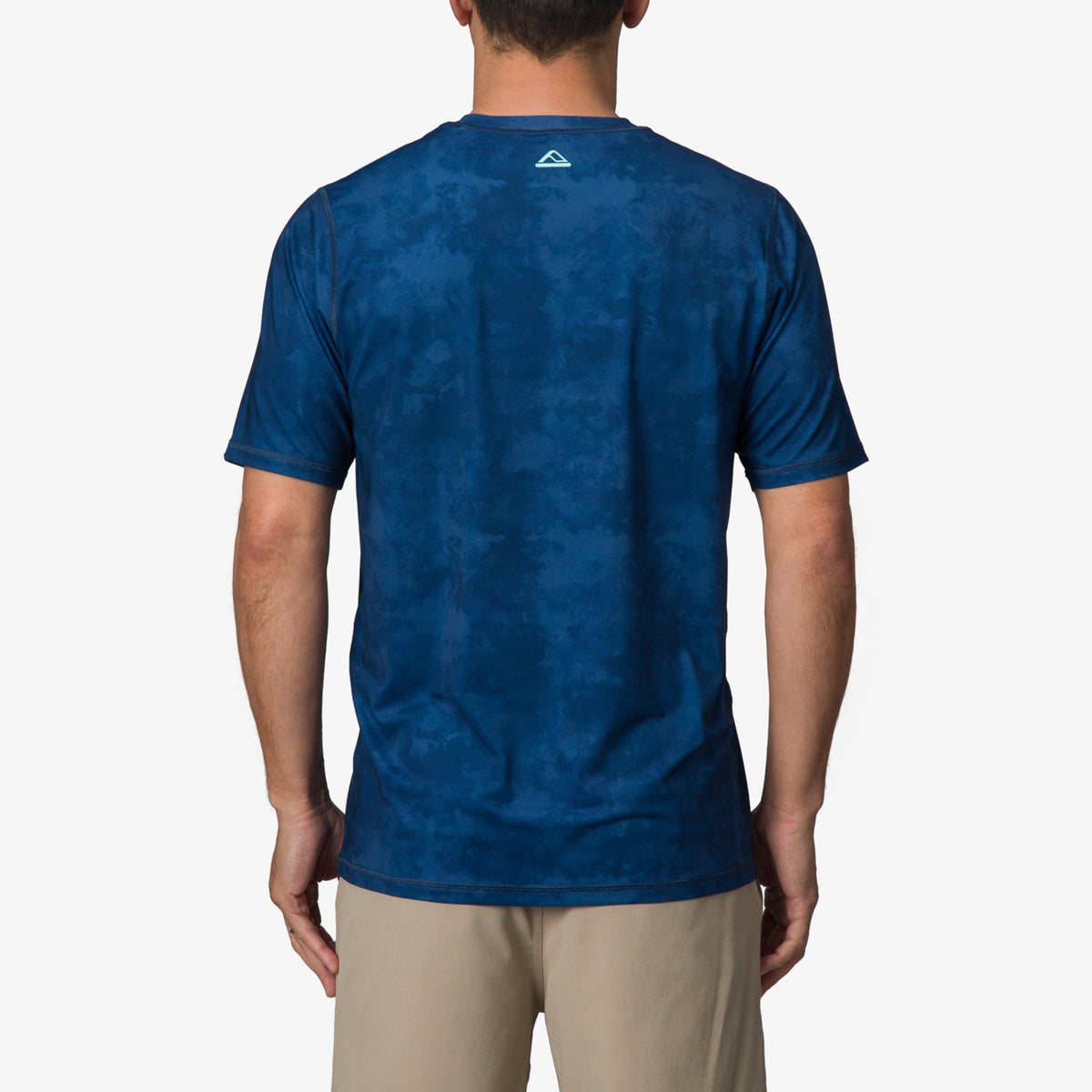 Ellsworth Short Sleeve Surf Shirt 50 UPF - Insigna Blue Water P - Back View