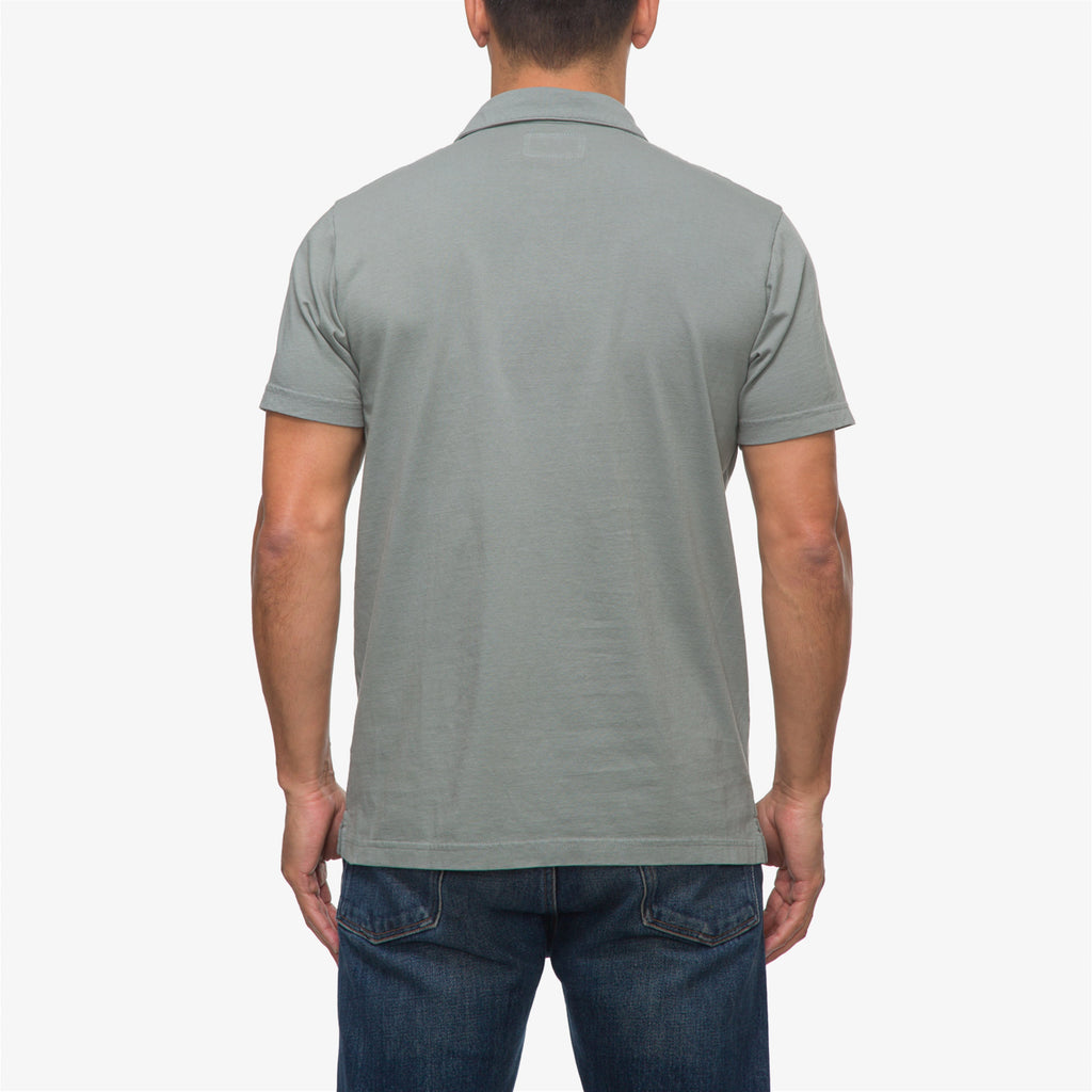 Walker Short Sleeve Polo - Chinois Green - Back View