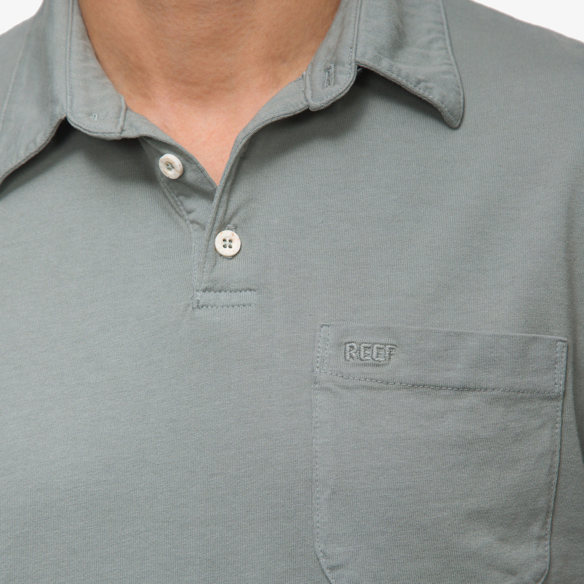 Walker Short Sleeve Polo - Chinois Green - Down the Line 1 View