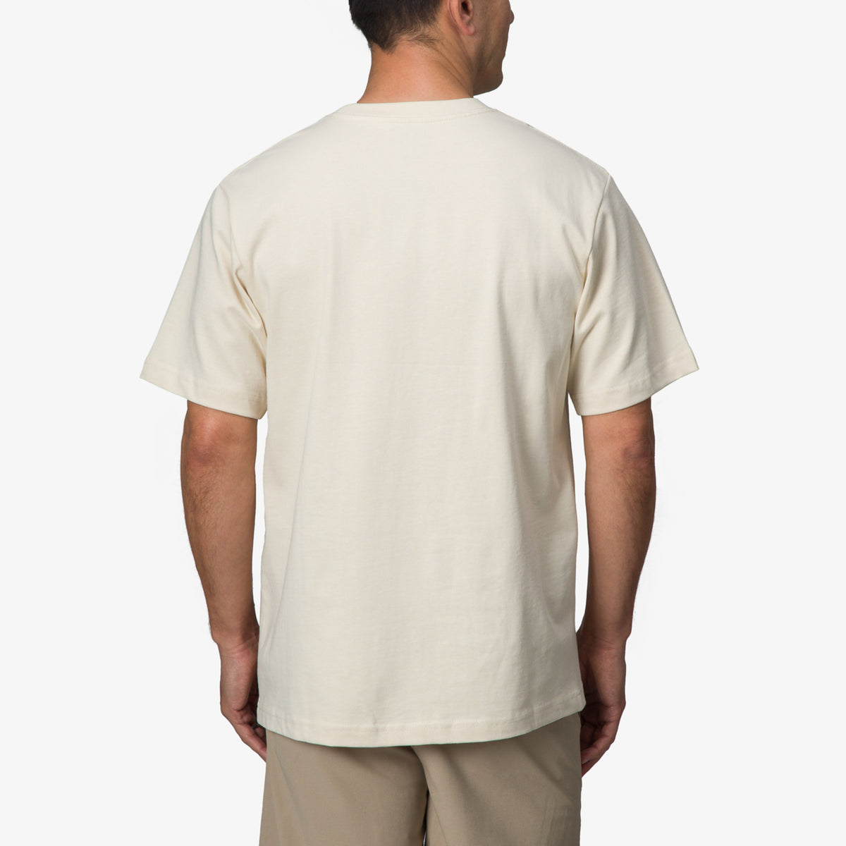 Sunrise Pocket Short Sleeve T-Shirt - Almond - Back View
