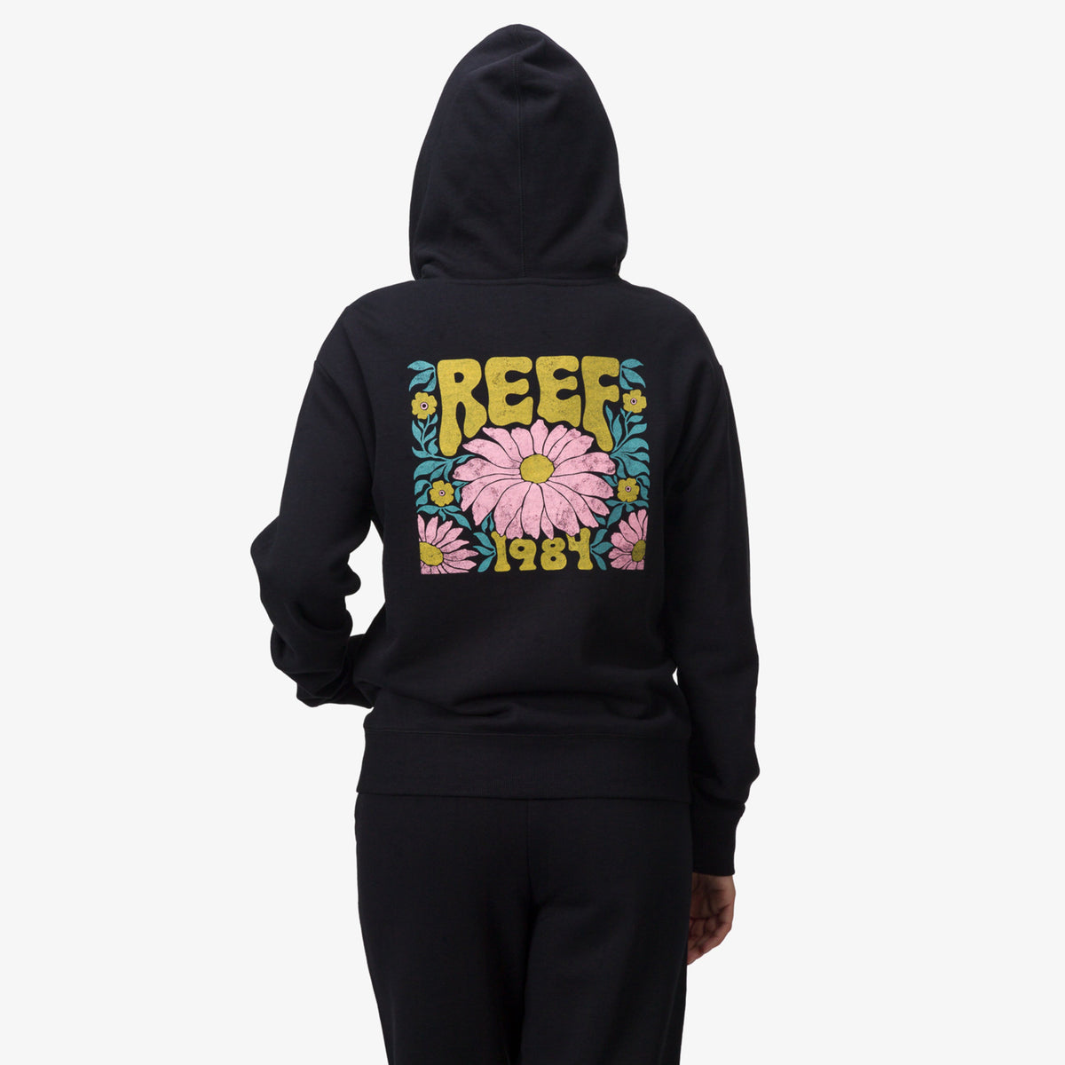 Josie Pullover Hoodie - Caviar - Back View