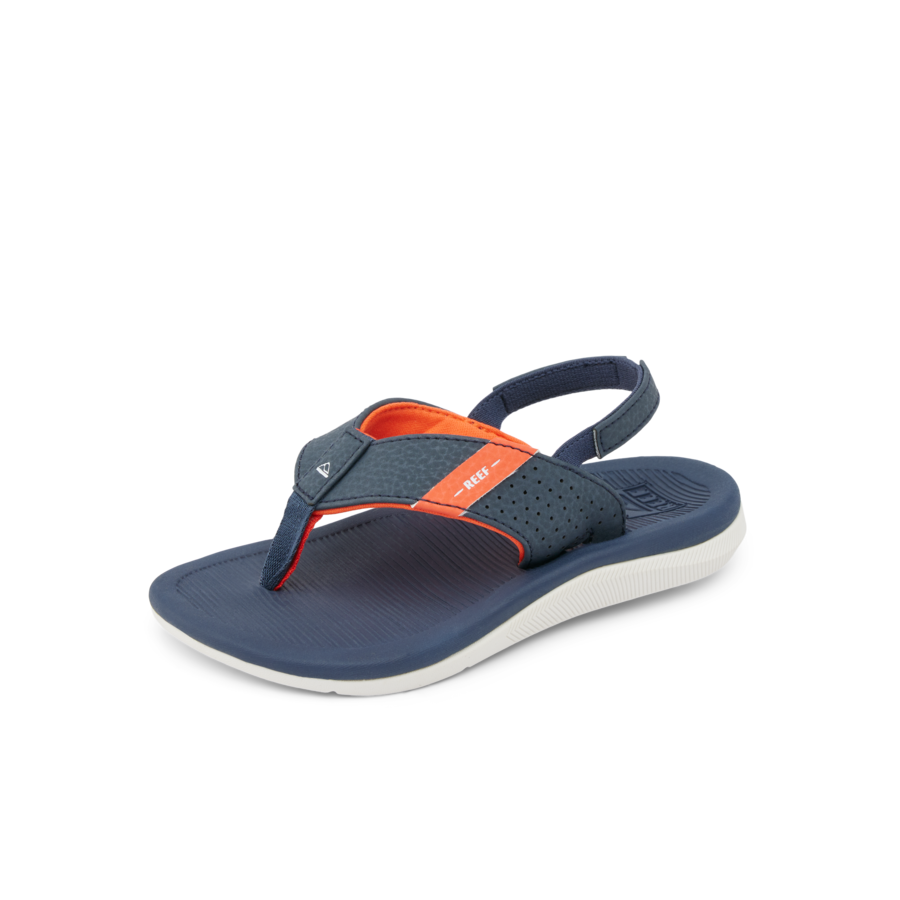 Little Santa Ana - Navy/White/Orange - Left Side View