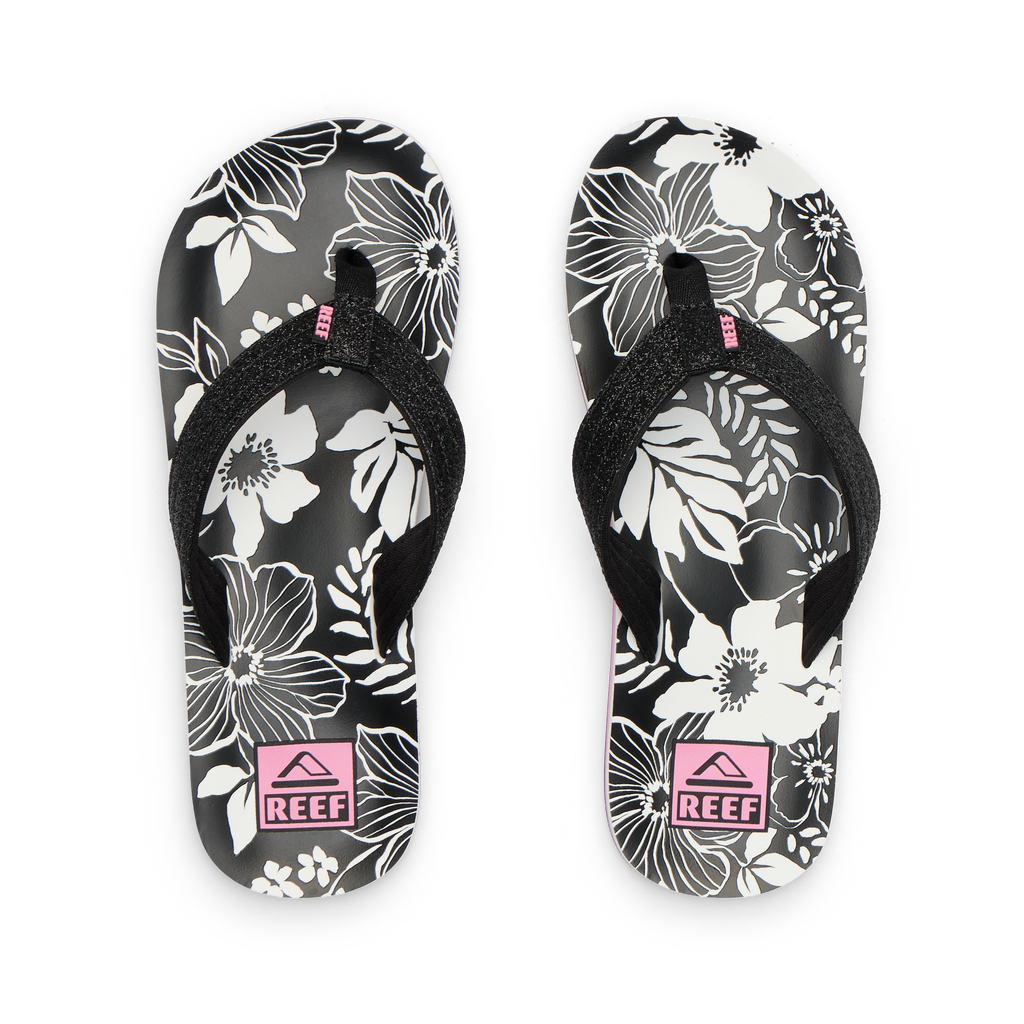 Kids Ahi - Pink/Black Floral - Top View