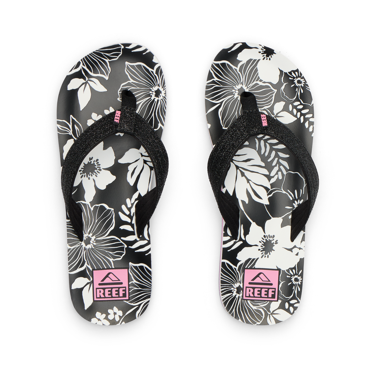 Kids Ahi - Pink/Black Floral - Top View