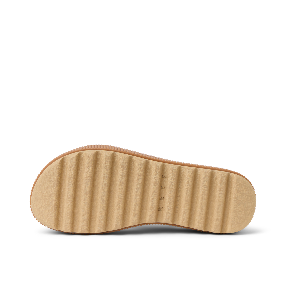 Bottom sole view of Water Vista Higher women's sandal, showcasing durable, water-friendly, cushioned design facing upward.