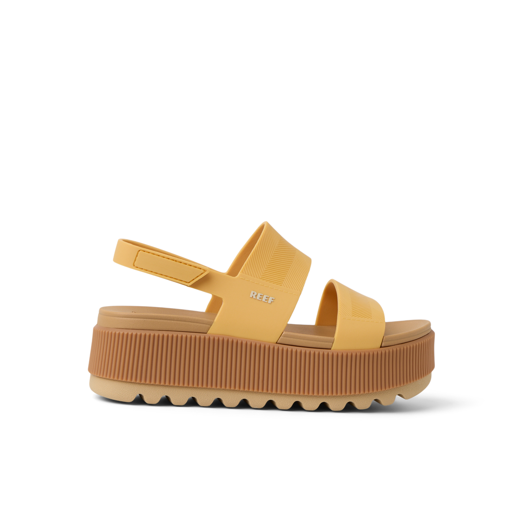 Water Vista Higher sandal for women facing left, showing side view with platform sole and adjustable strap.