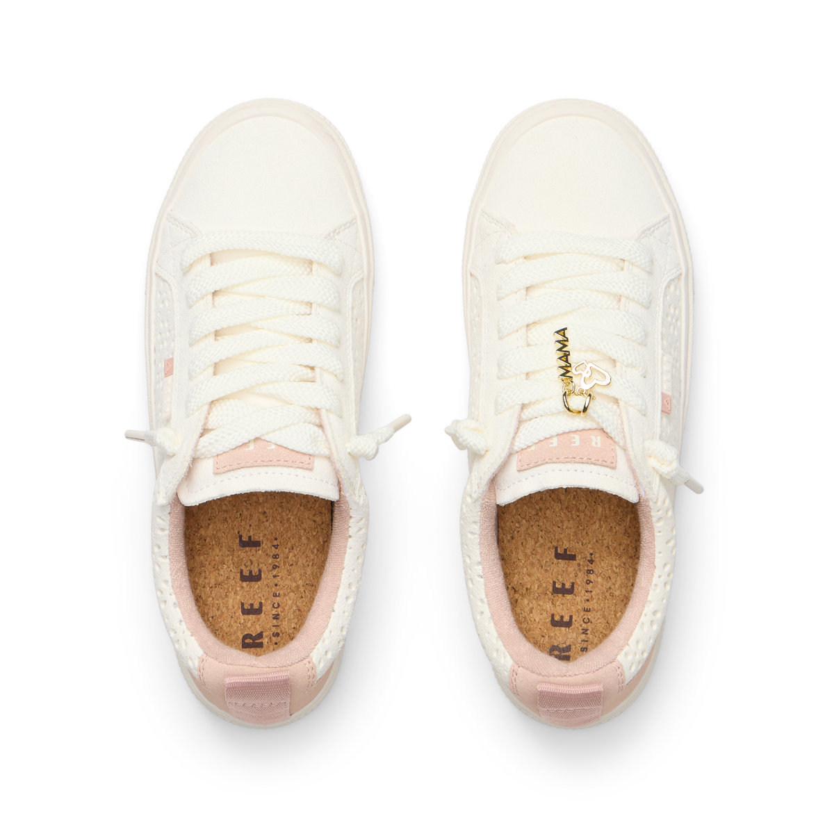 Top view of Lay Day Dawn women's sneakers facing upward with soft-rebound cushioning and anatomical arch support.
