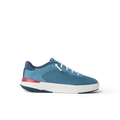 Side view of Shoreline Del Mar men's sneaker in navy, white, and red featuring lightweight, water-friendly materials and comfort design.