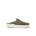 Rambler Kicker mule facing right in olive with cushioned memory foam footbed and lightweight EVA outsole for all-day comfort